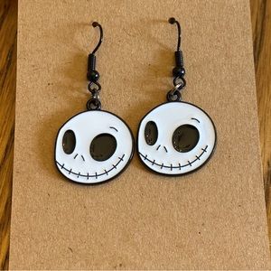Jack Skelllington earrings with black wires and black wires and random gift bag